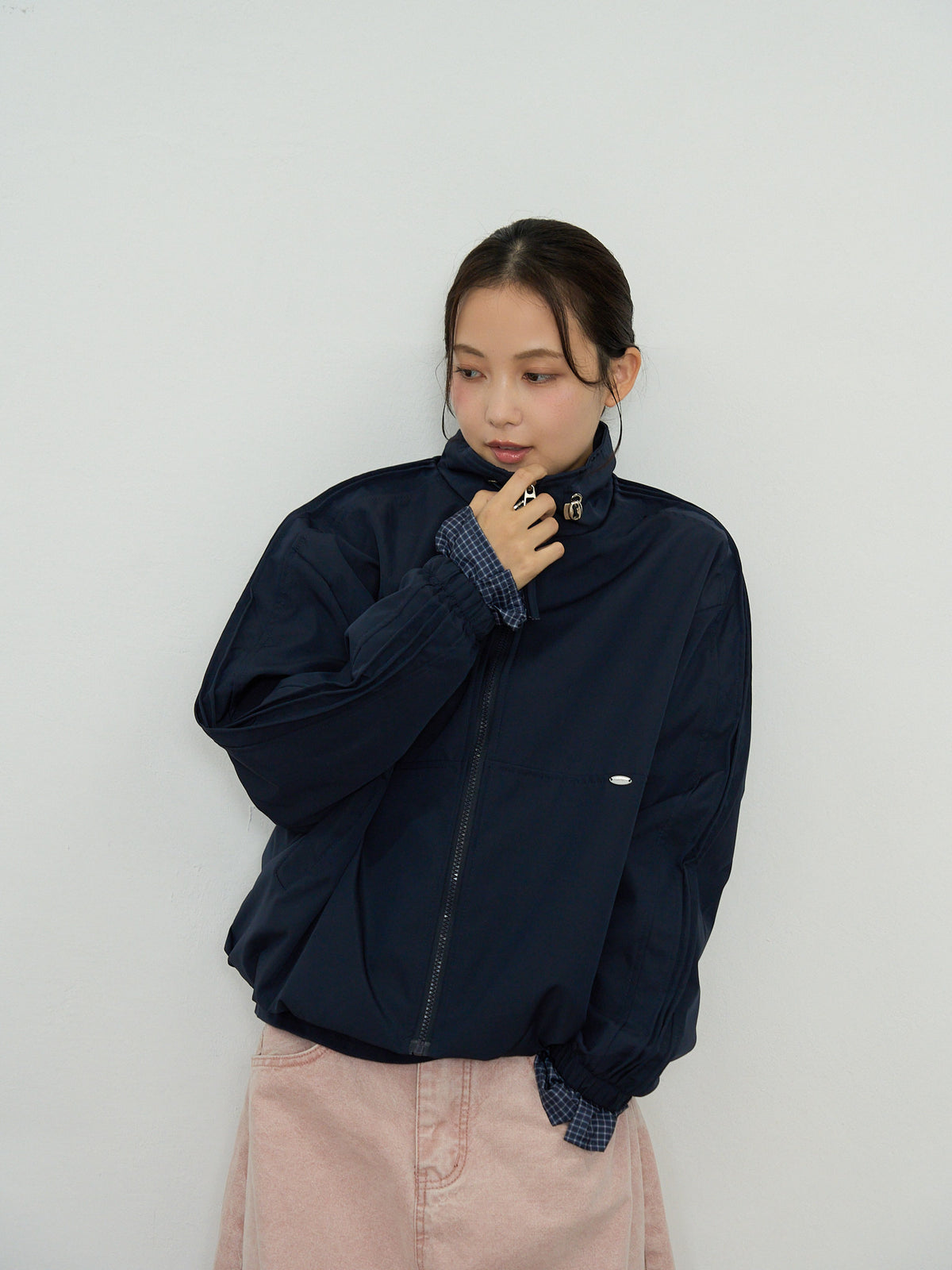 stand collar blouson