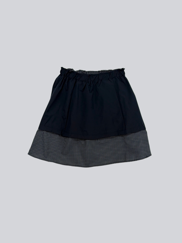 check vest & skirt set