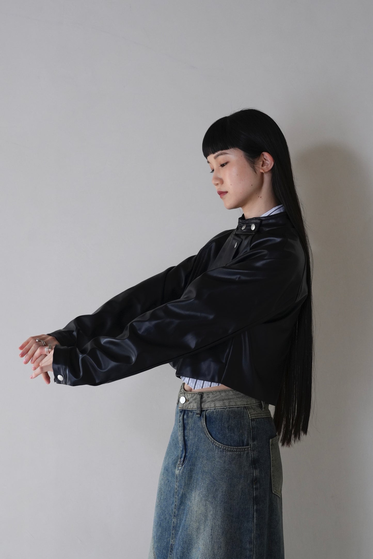 fake leather riders jacket