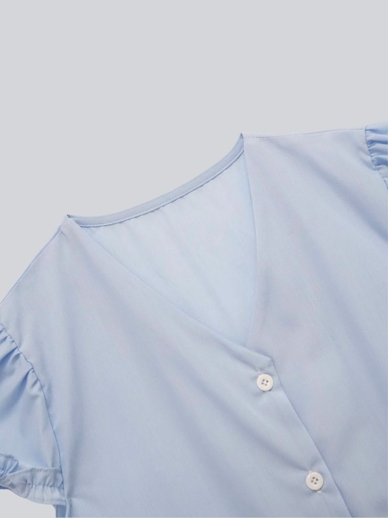 hem frill blouse