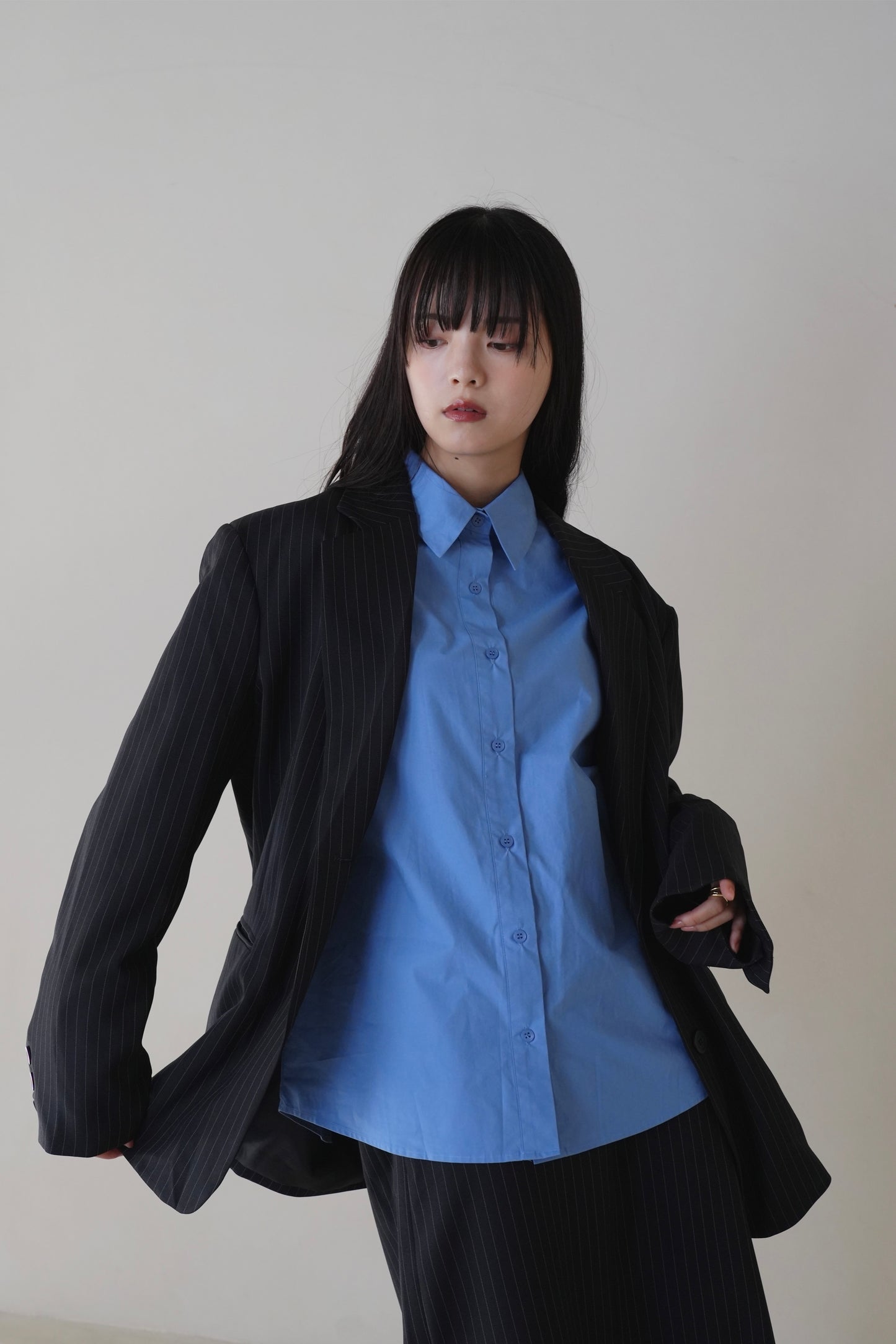 over size stripe jacket