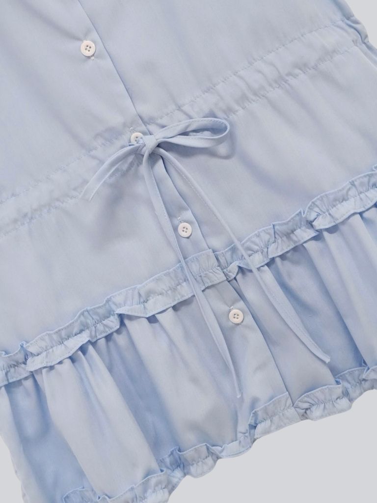 hem frill blouse