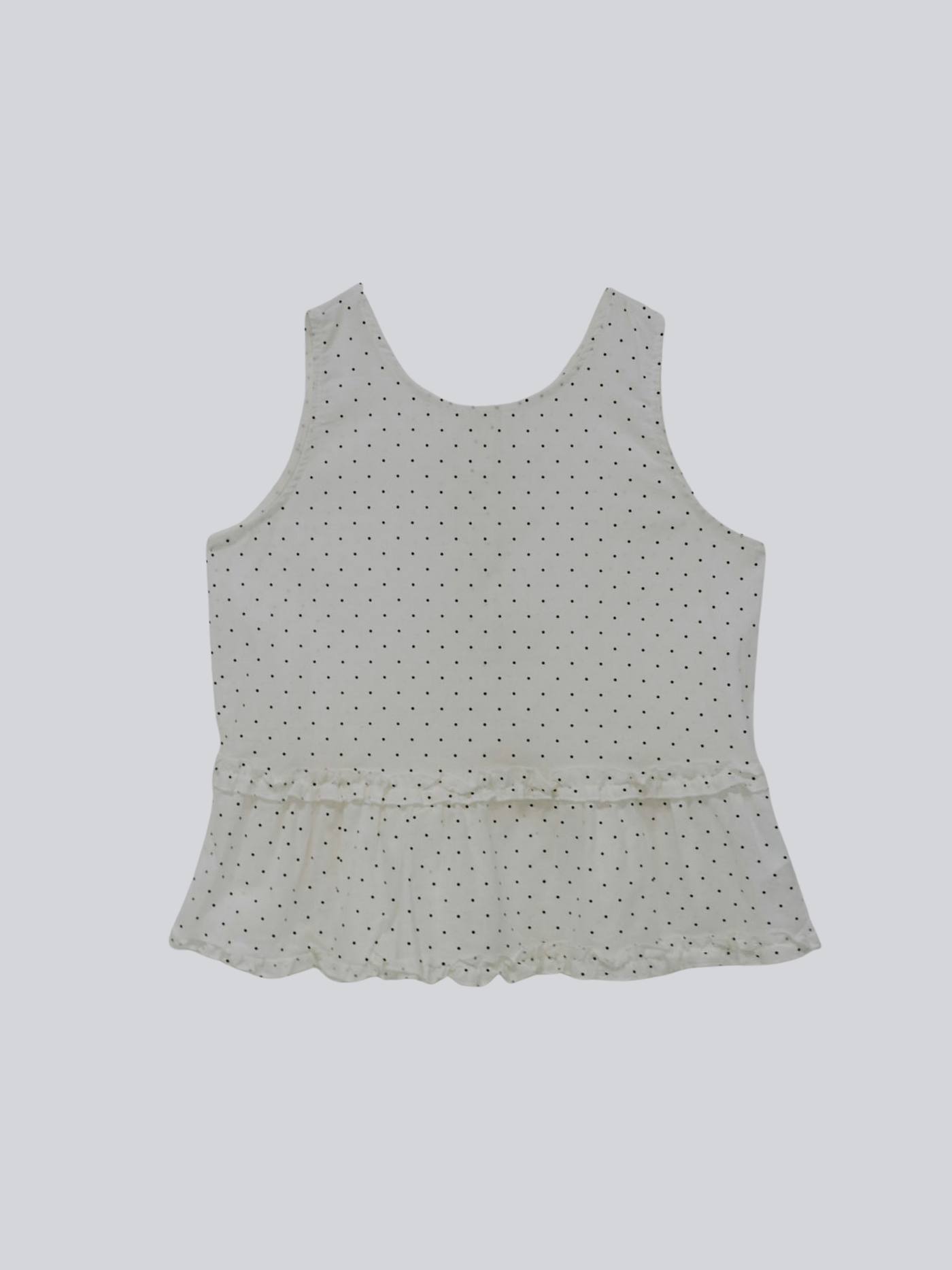 dot sleeveless blouse set