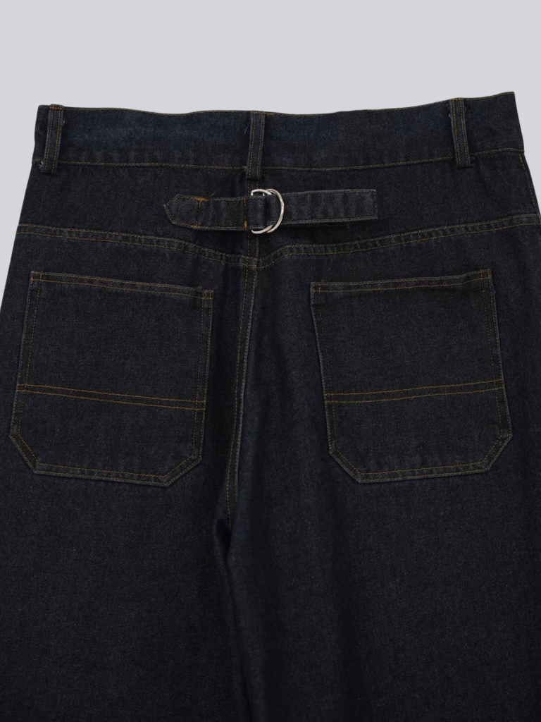 wide leg denim pants