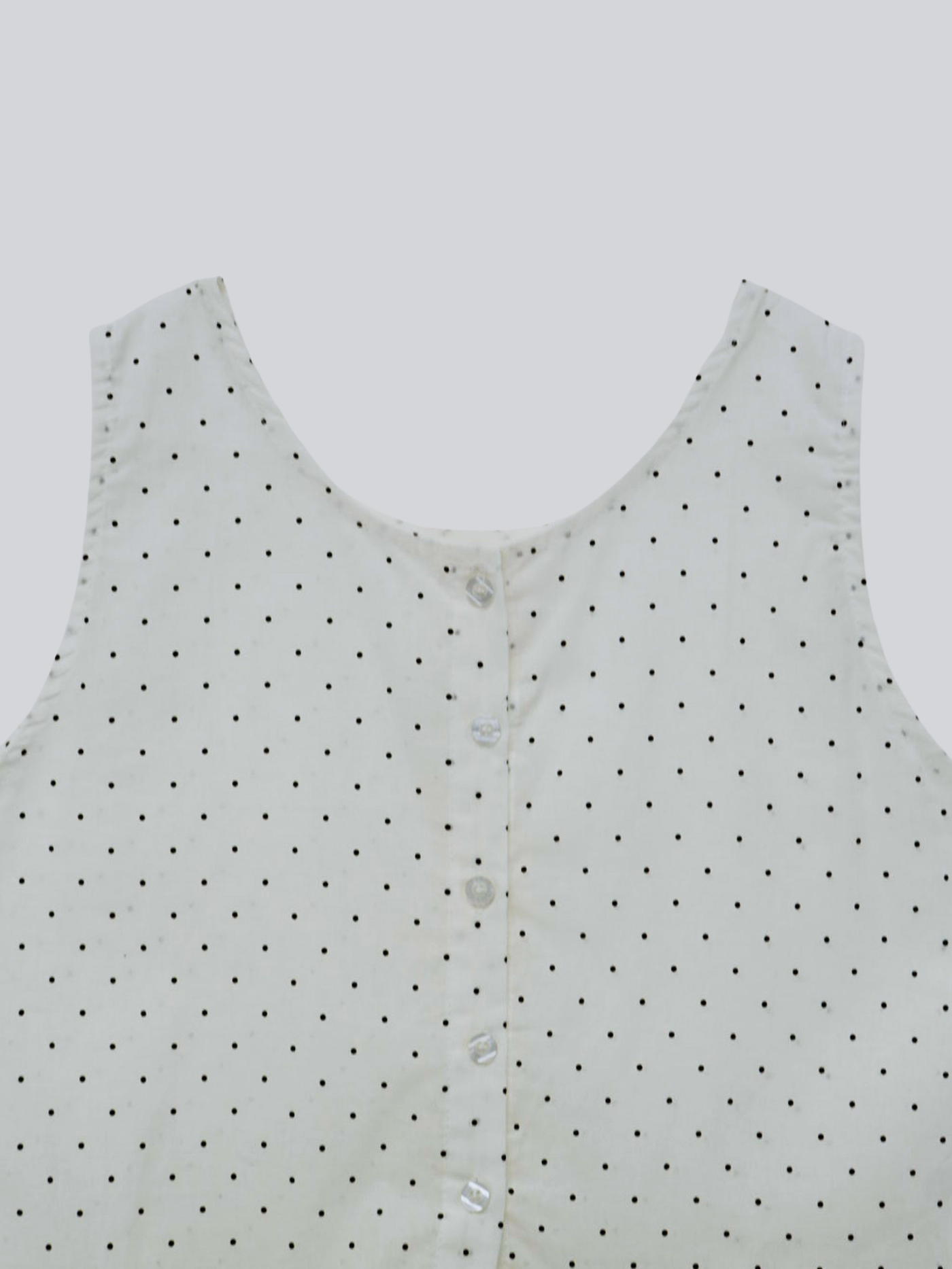 dot sleeveless blouse set