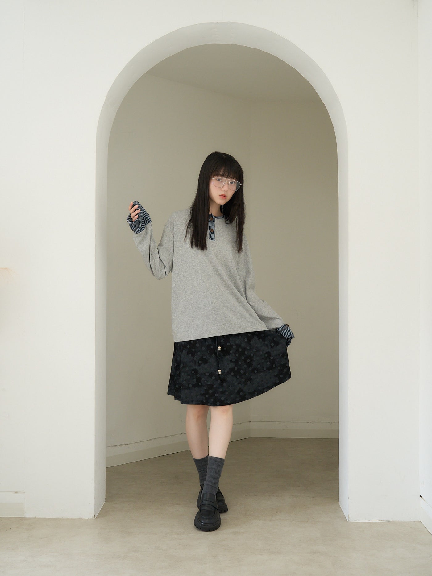 dot line skirt