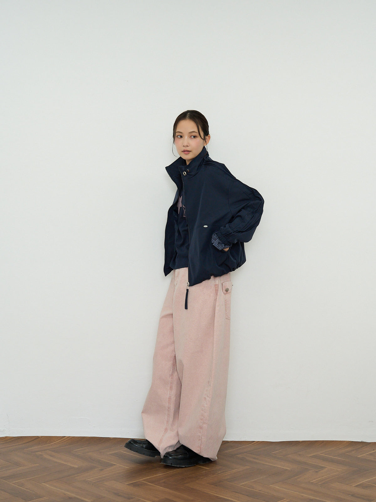 stand collar blouson