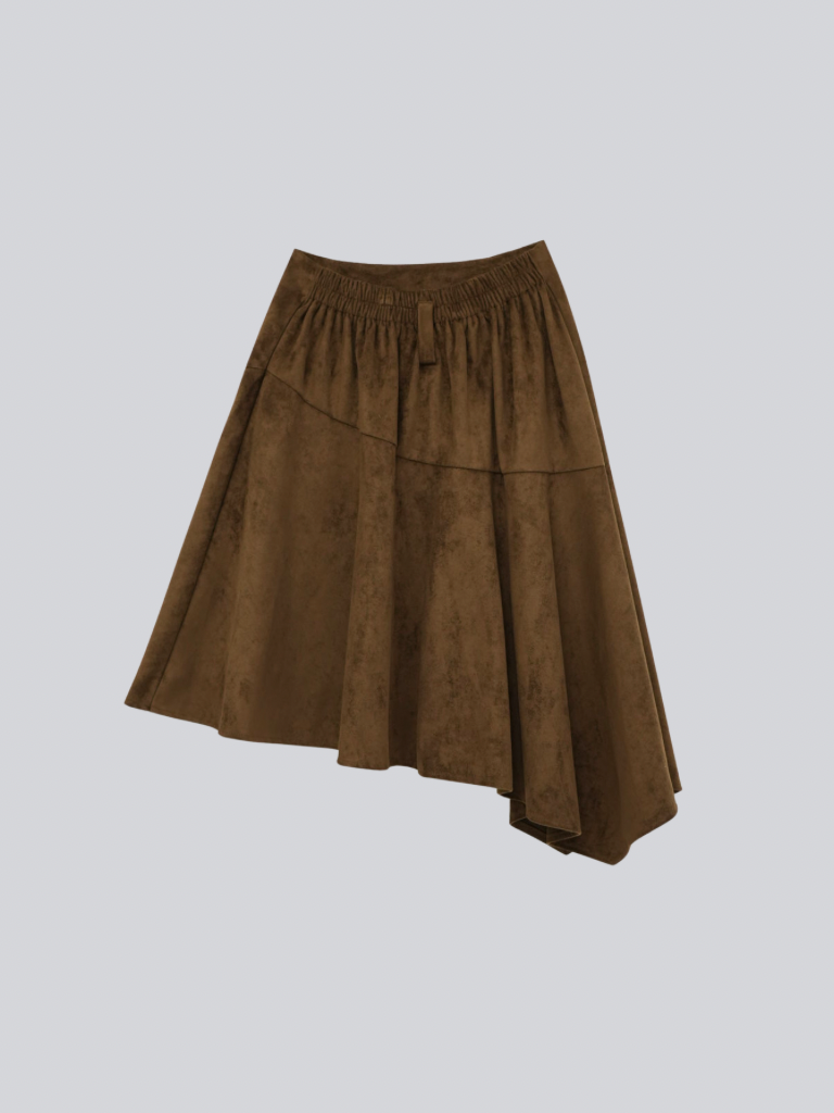 suede asym skirt