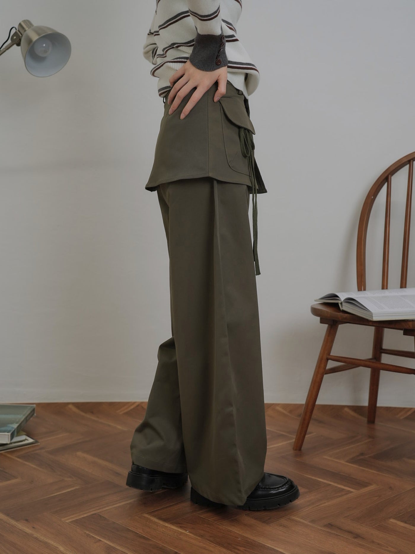 ワイド カーゴパンツ 大人カジュアル レディース Uenui