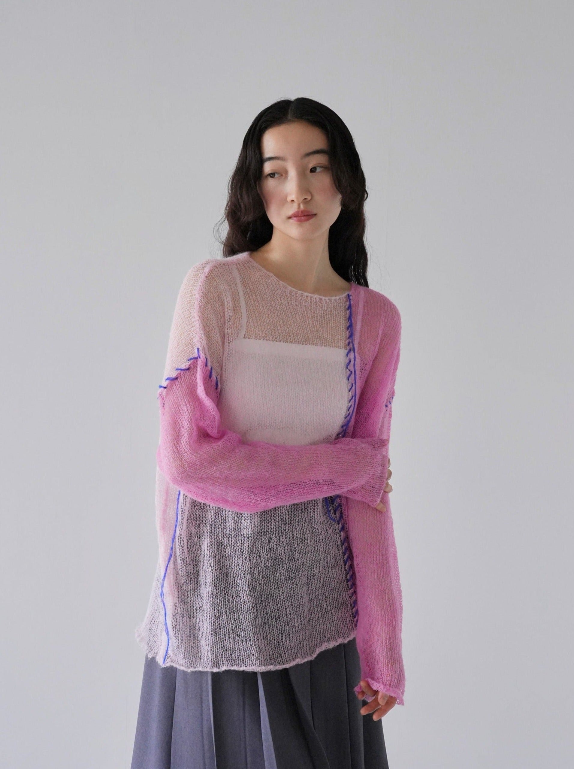 two tone low gauge knit