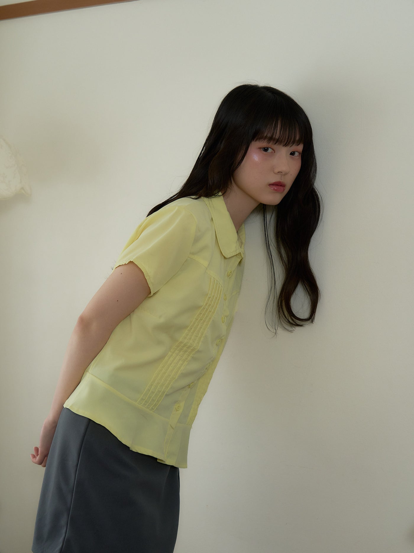 ピンタック 半袖シャツ 大人カジュアル レディース Uenui