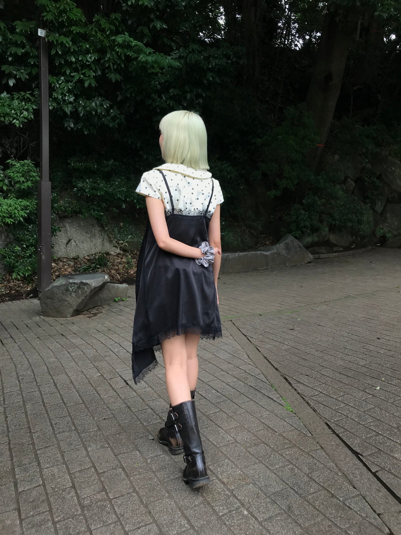 lace satin slip dress