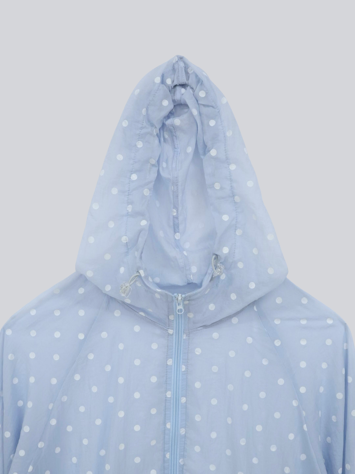 dot sheer hoodie