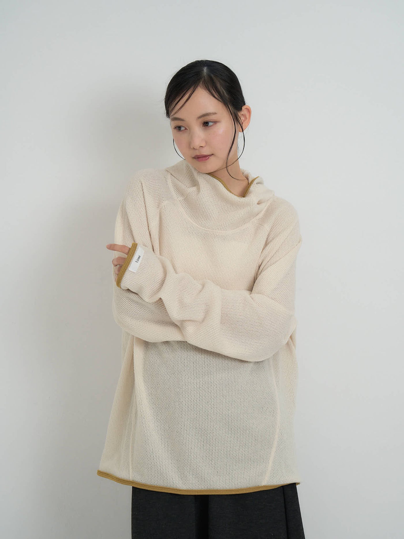 リブ ロングTシャツ 大人カジュアル レディース Uenui