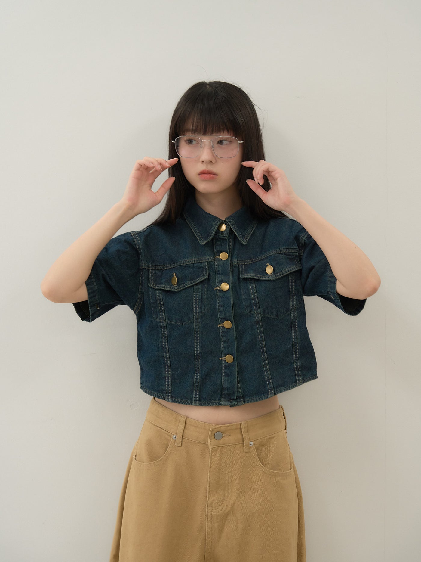 denim short jacket