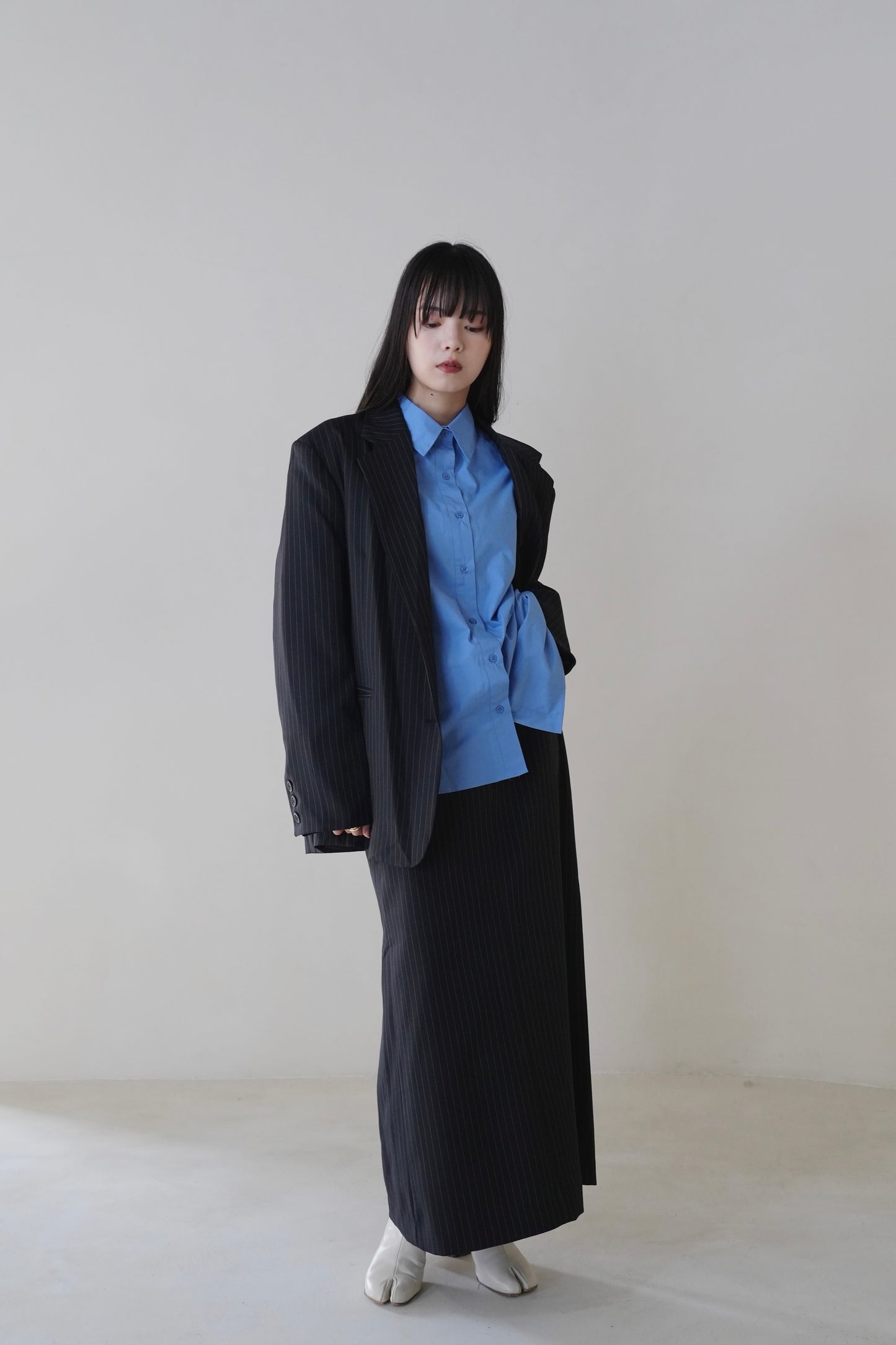 over size stripe jacket