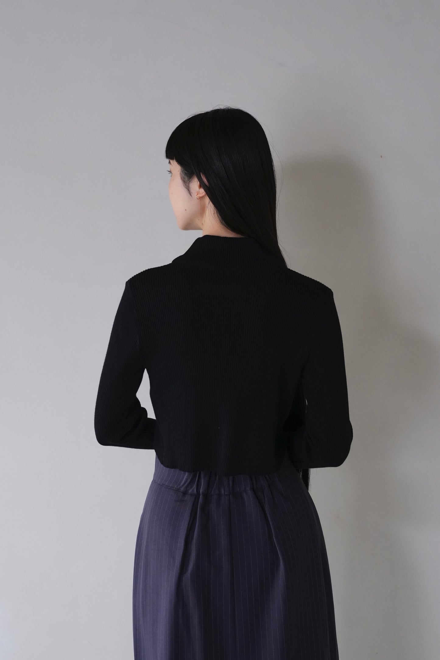 zip cropped knit