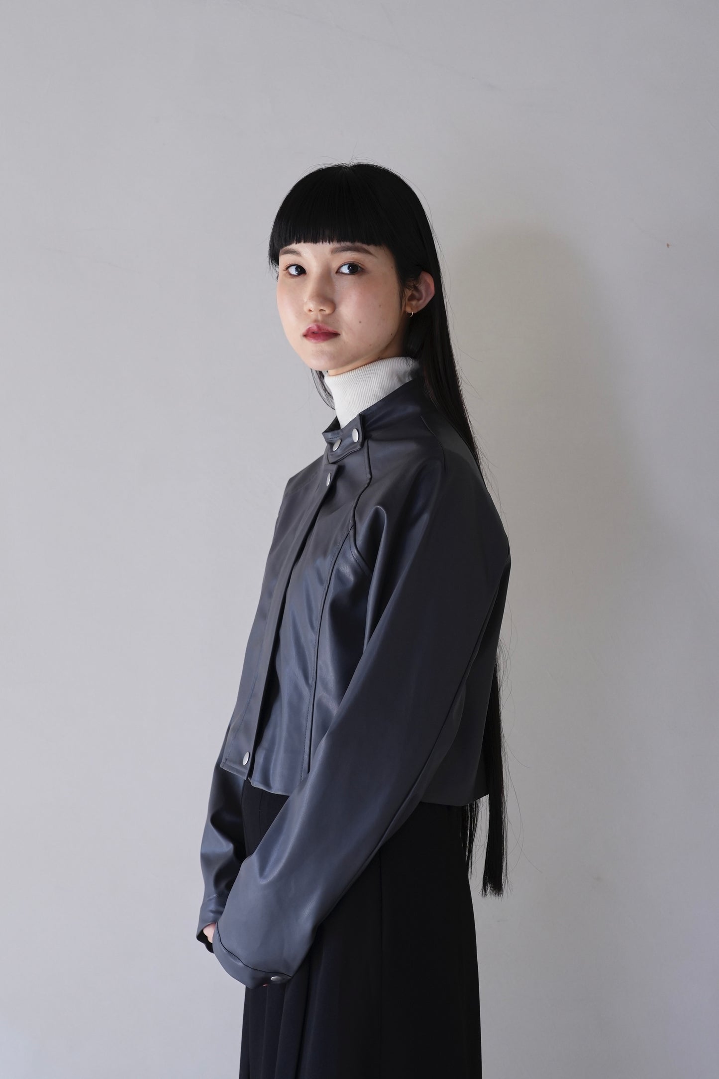 fake leather riders jacket