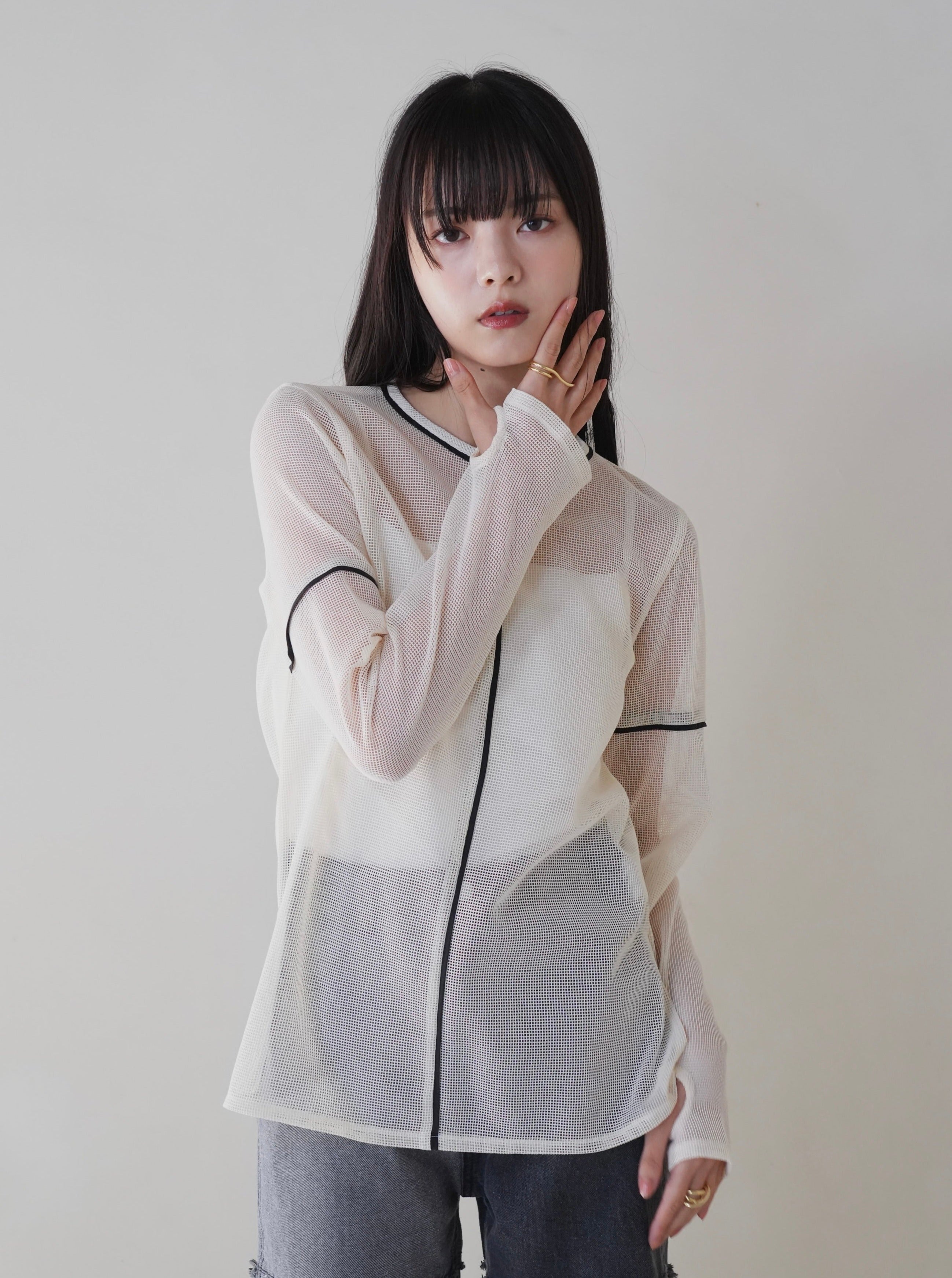 line mesh pullover – Uenui