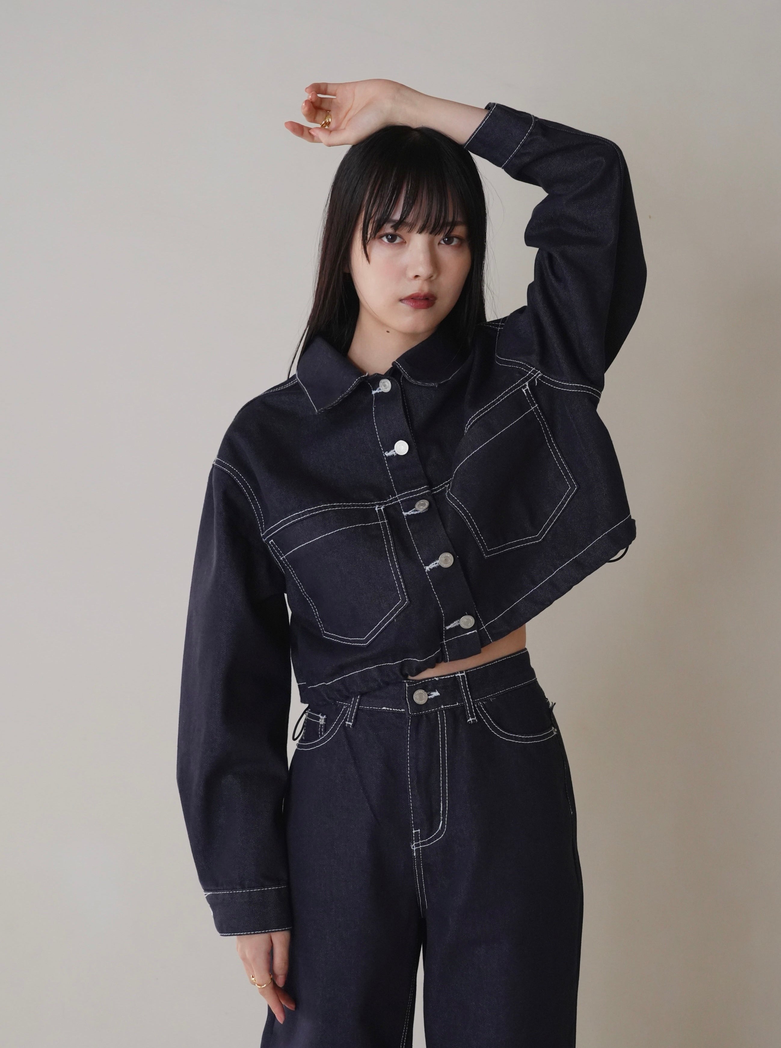 cropped denim jacket – Uenui