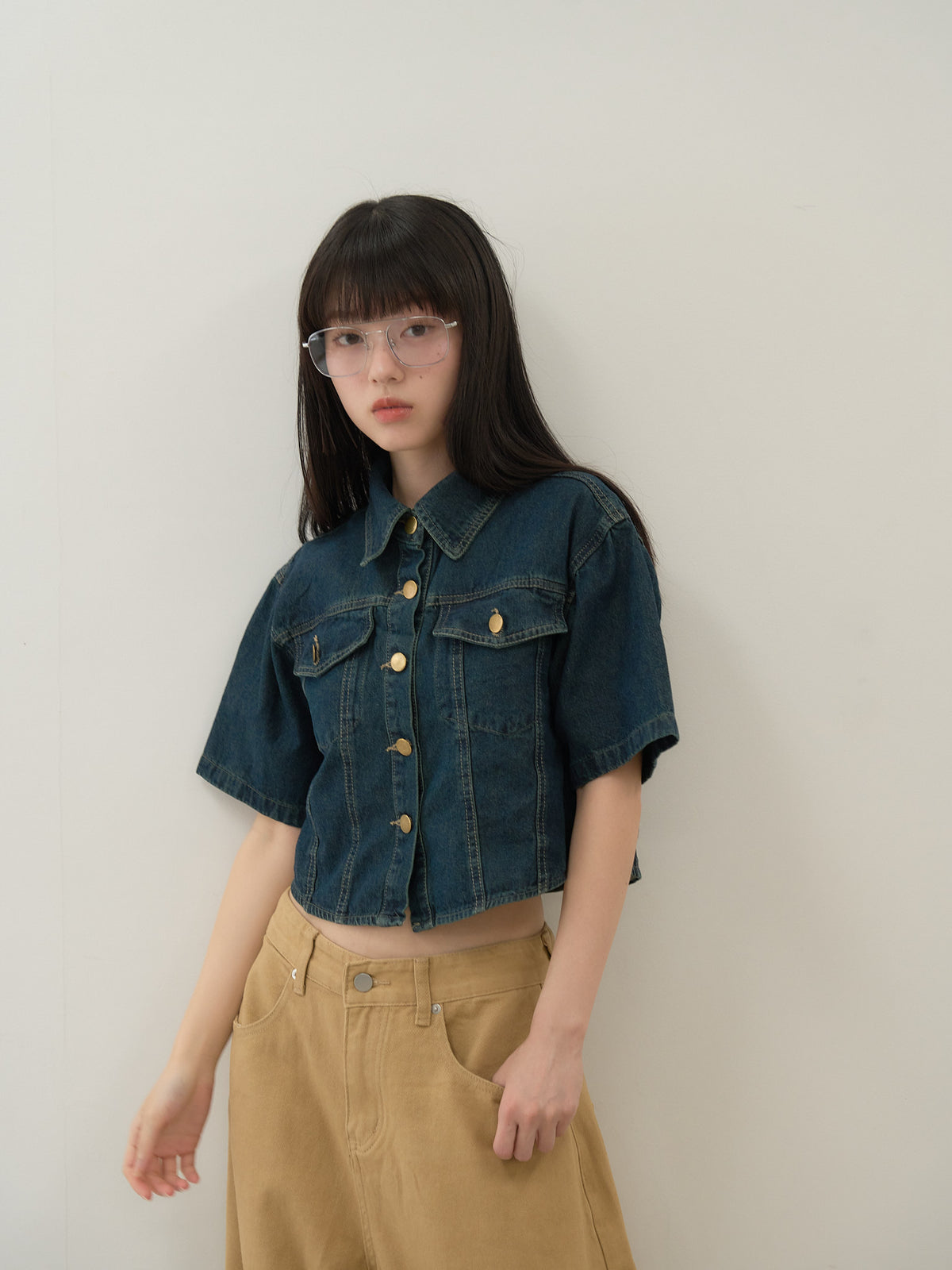 denim short jacket