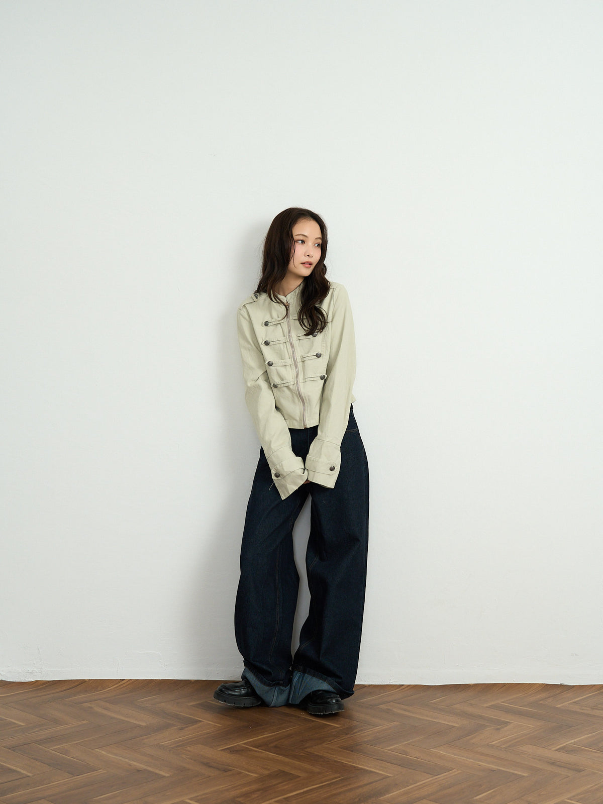 napoleon button short jacket