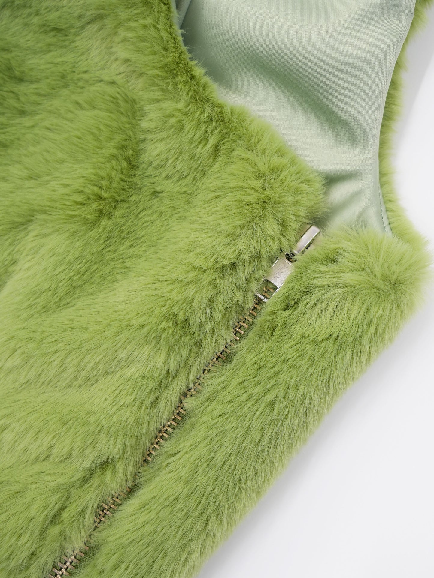 one shoulder fur vest