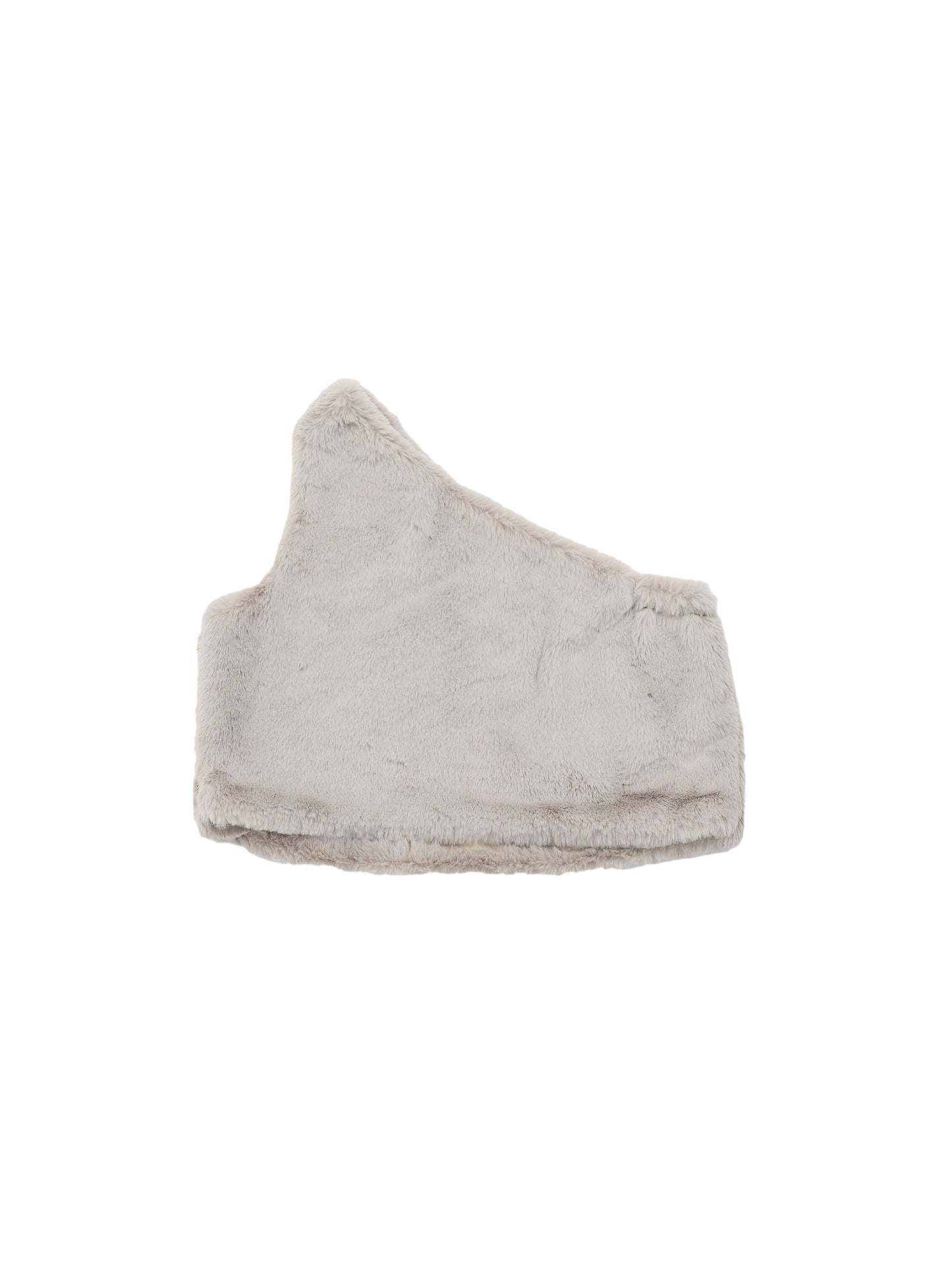 one shoulder fur vest