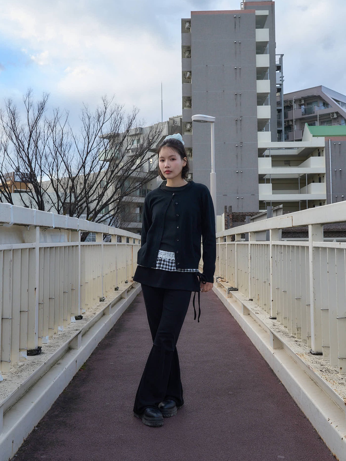 レイヤード フレアパンツ 大人カジュアル レディース Uenui