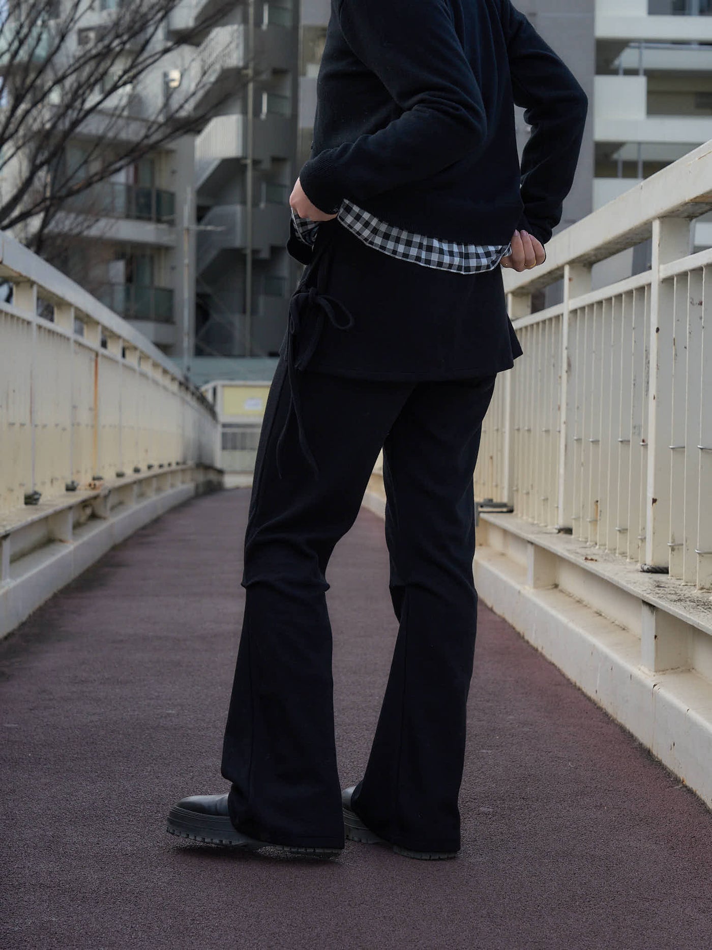 レイヤード フレアパンツ 大人カジュアル レディース Uenui