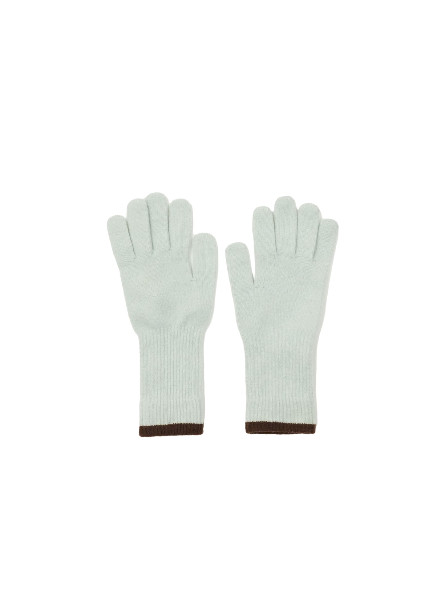 bicolor knit gloves