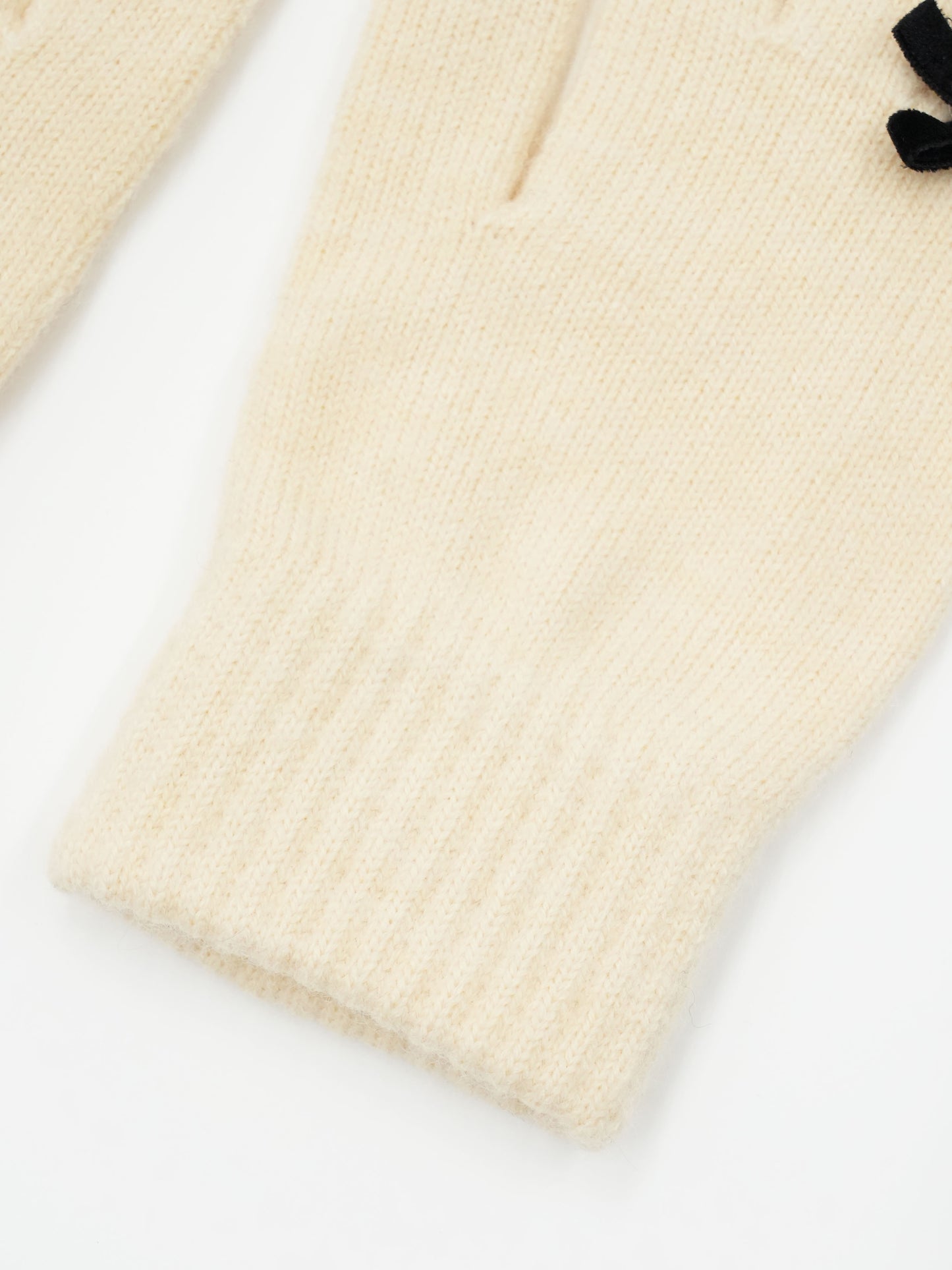 ribbon knit gloves