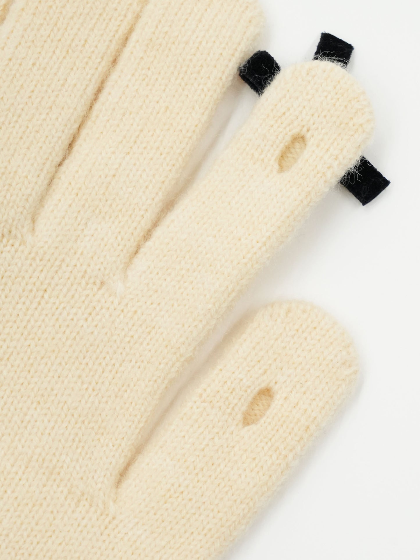 ribbon knit gloves