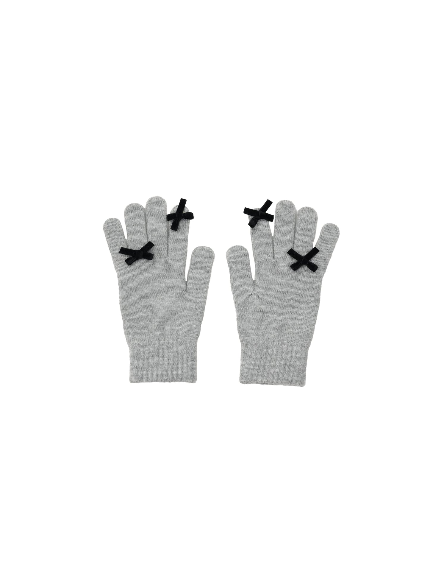ribbon knit gloves