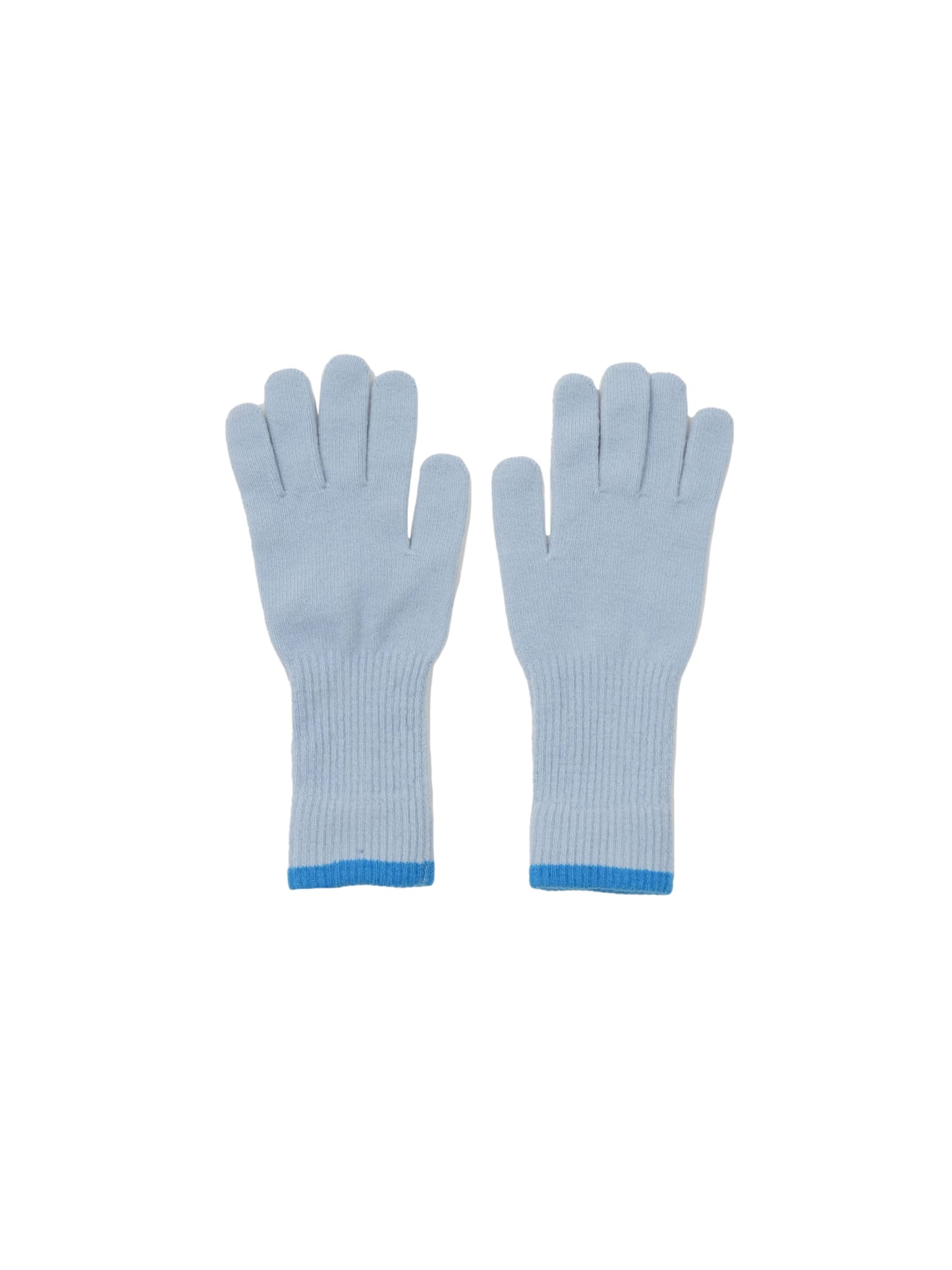 bicolor knit gloves