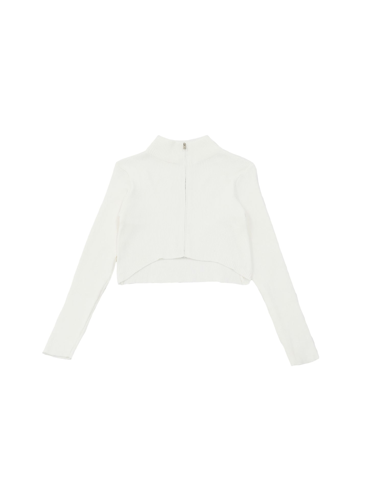 zip cropped knit