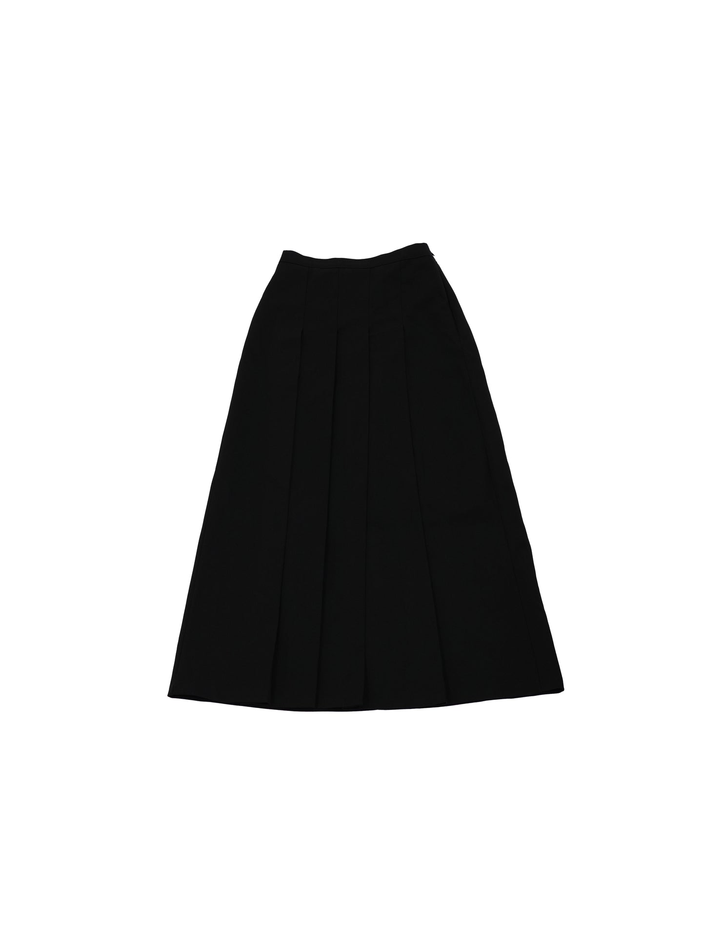 tuck pleats long skirt
