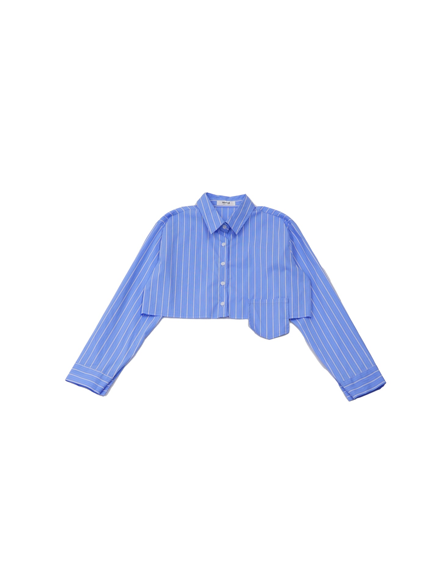 cropped stripe shirt