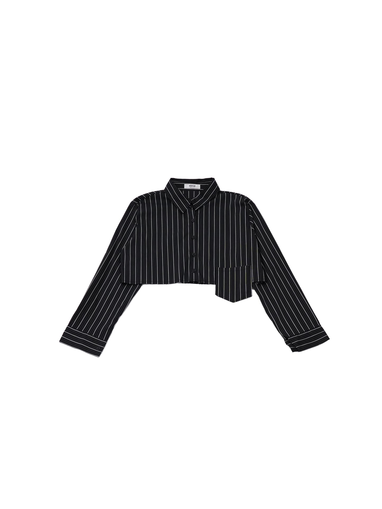 cropped stripe shirt