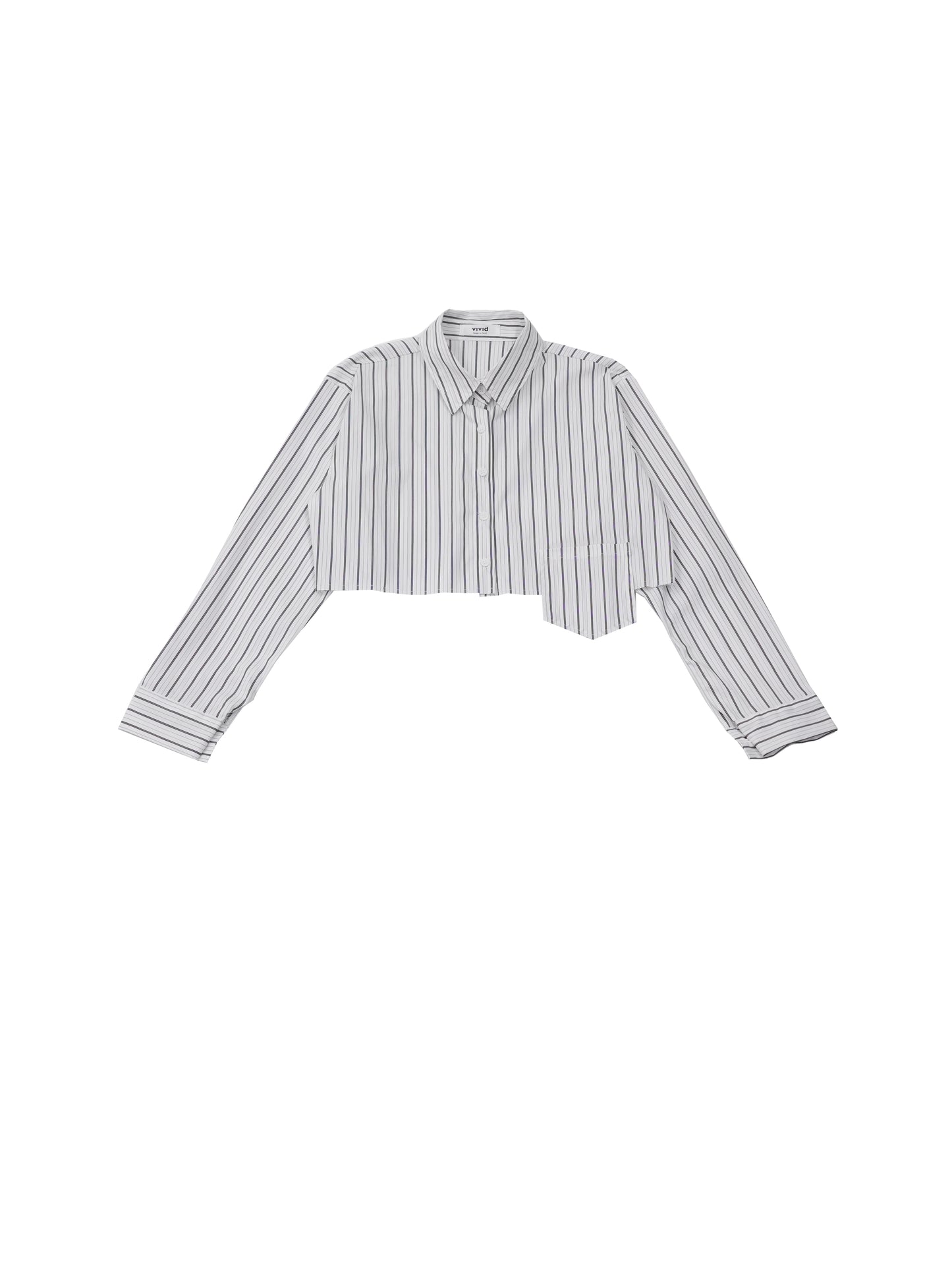 cropped stripe shirt
