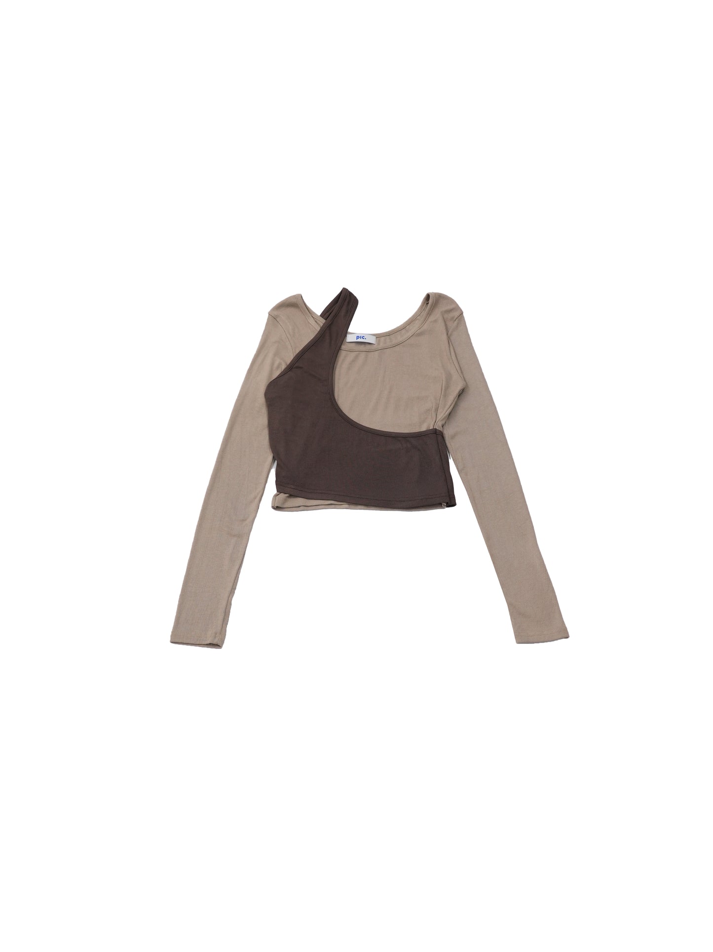 one shoulder layered tops