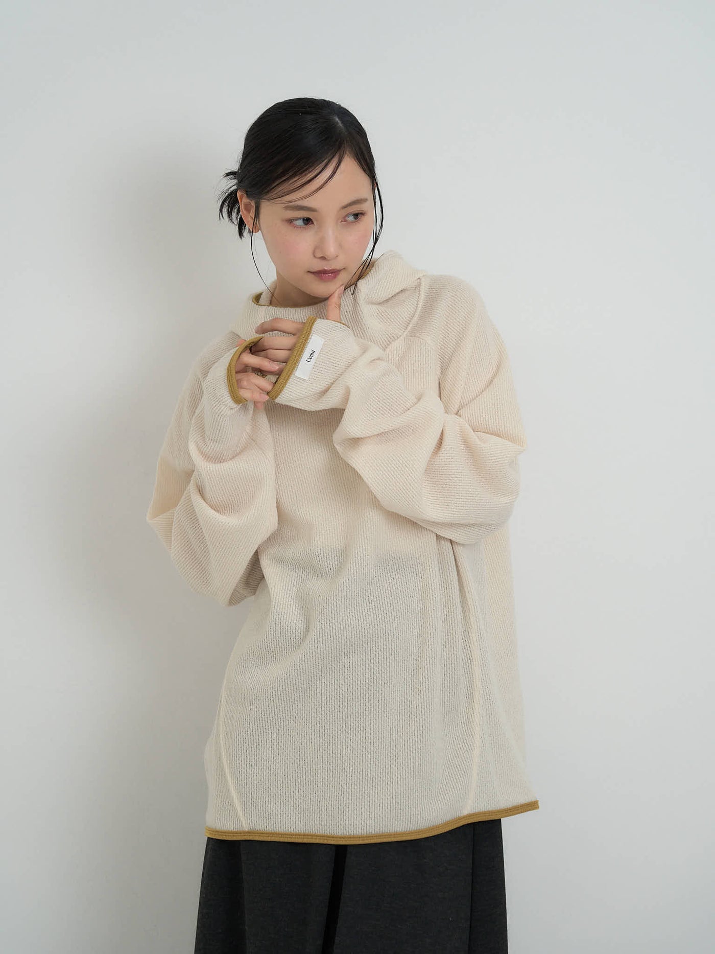リブ ロングTシャツ 大人カジュアル レディース Uenui