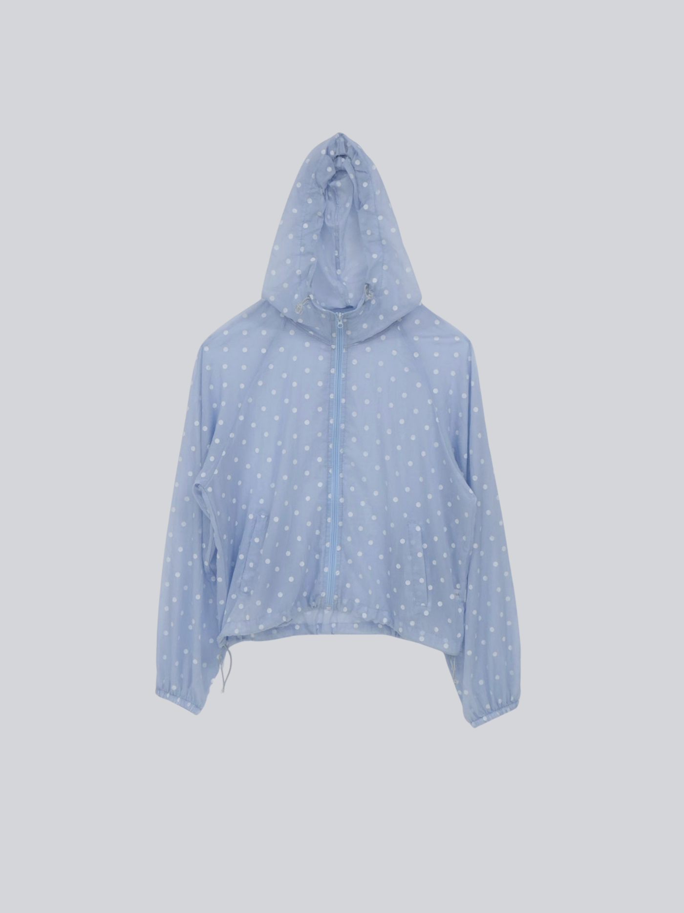 dot sheer hoodie