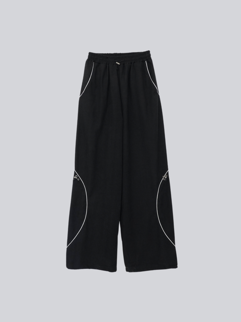 stitch line wide pants
