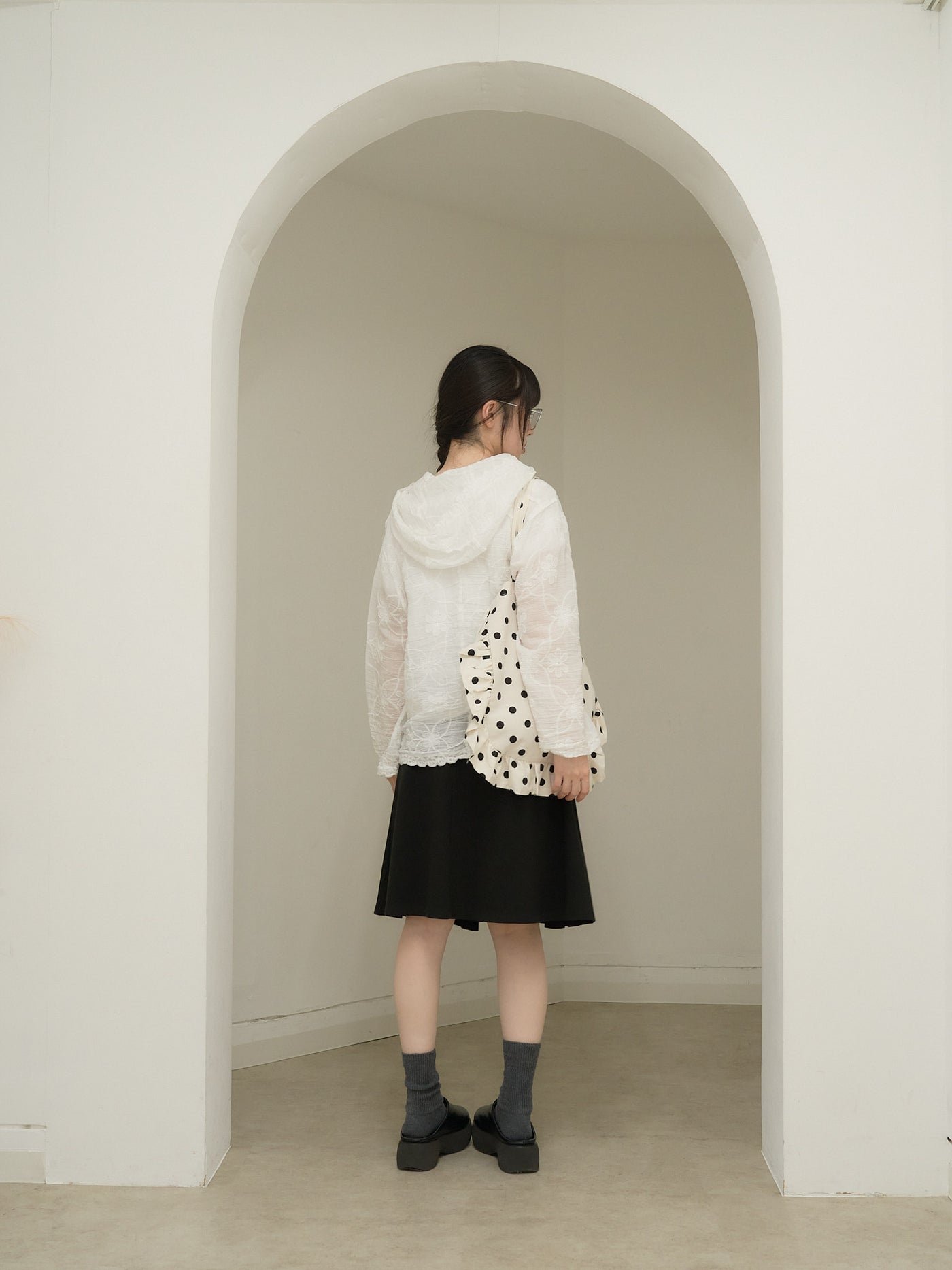 embroidery lace hoodie