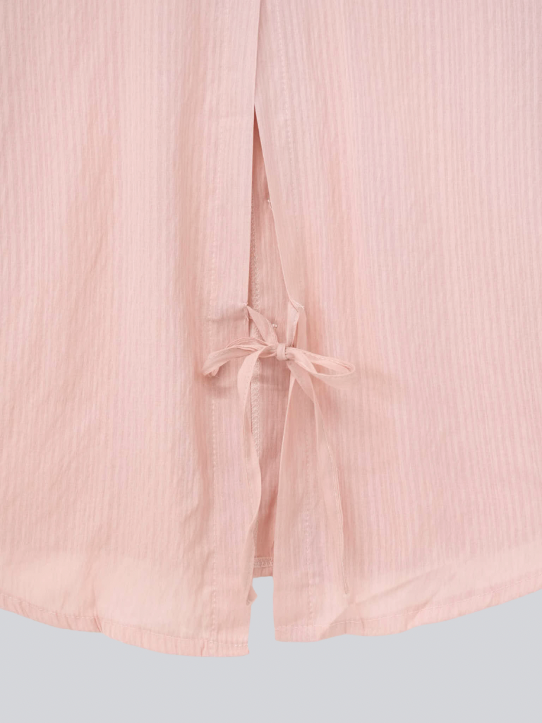 crinkle ribbon long sleeve shirt