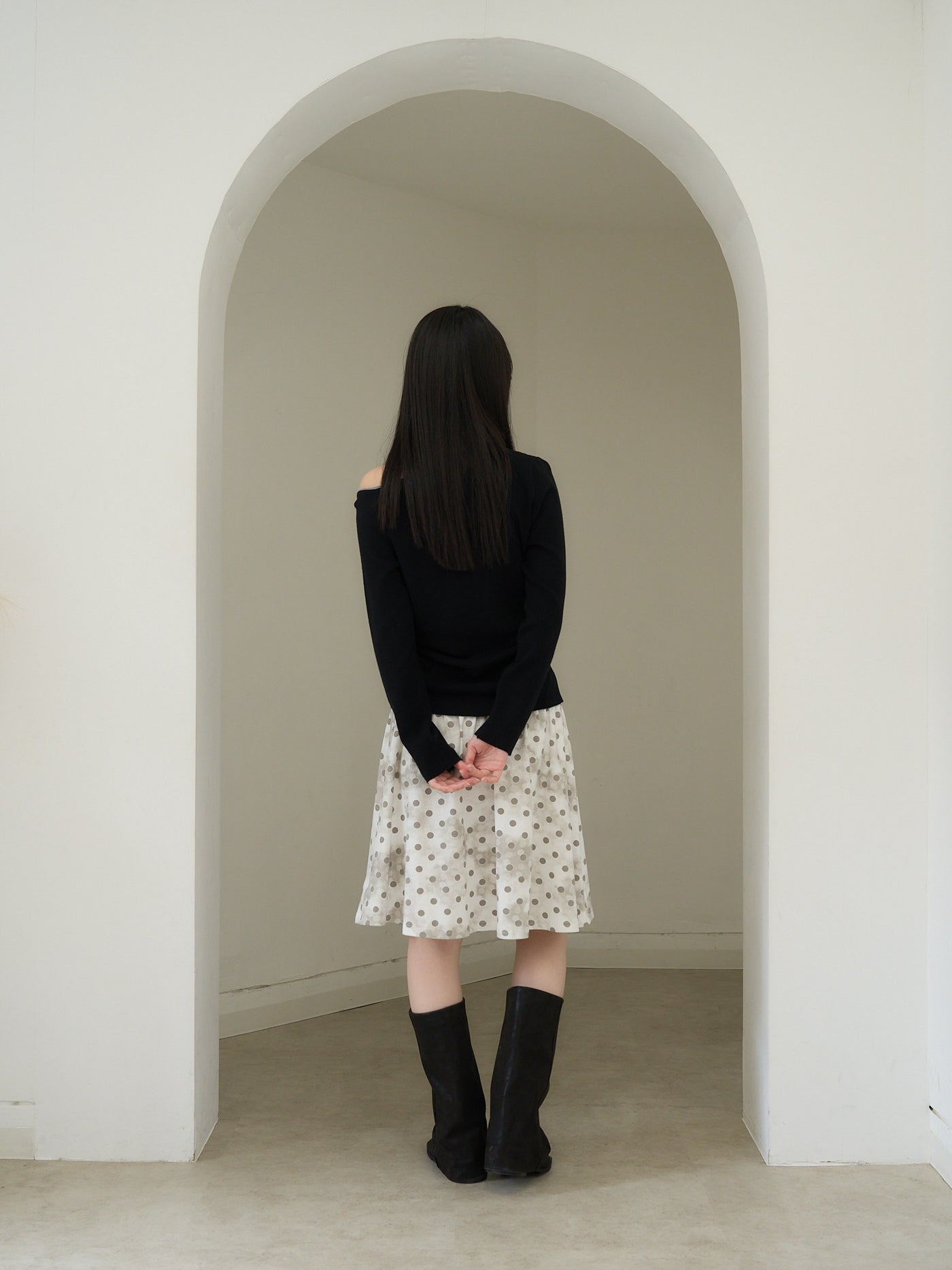 dot line skirt