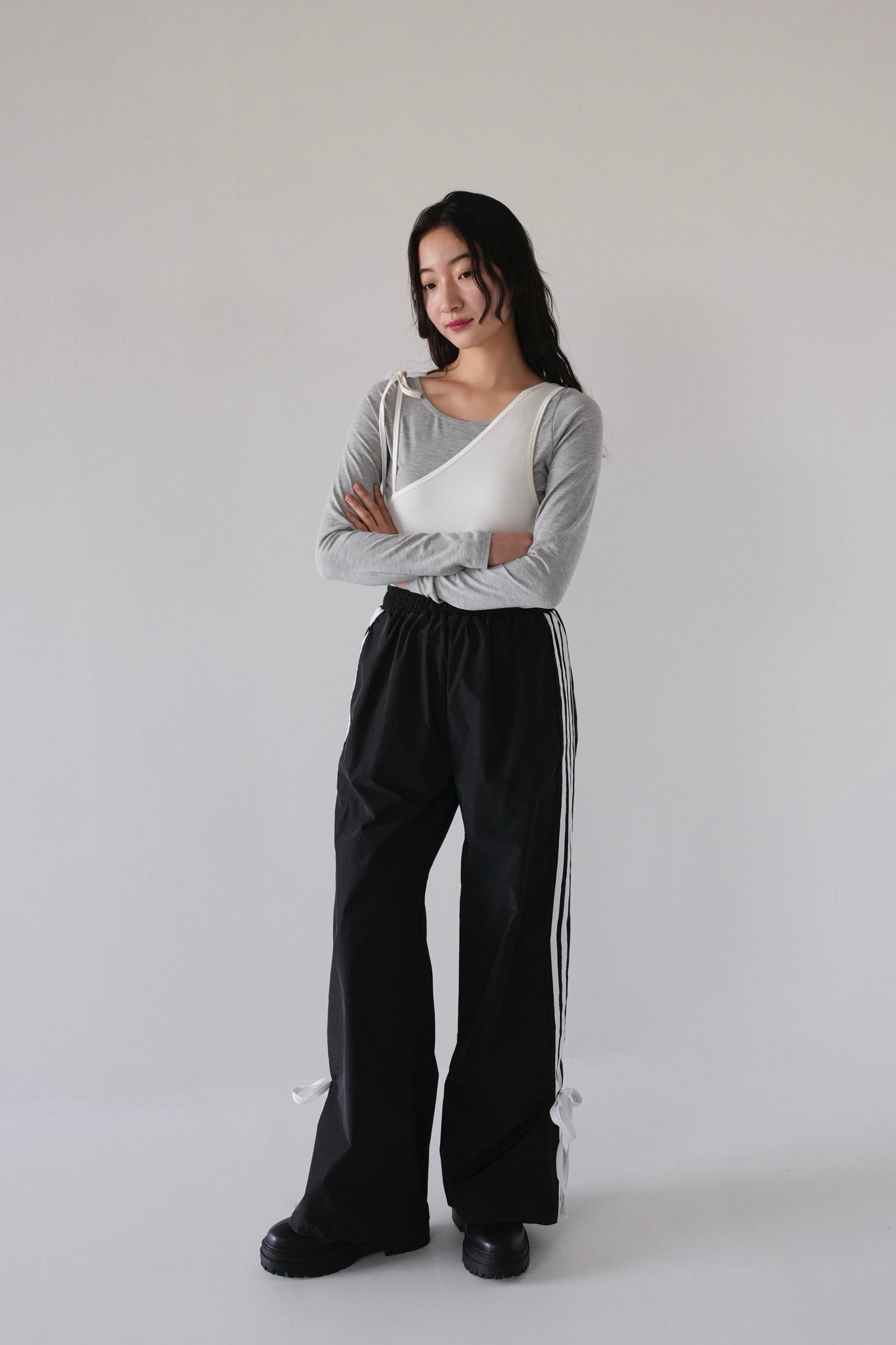 ribbon track pants