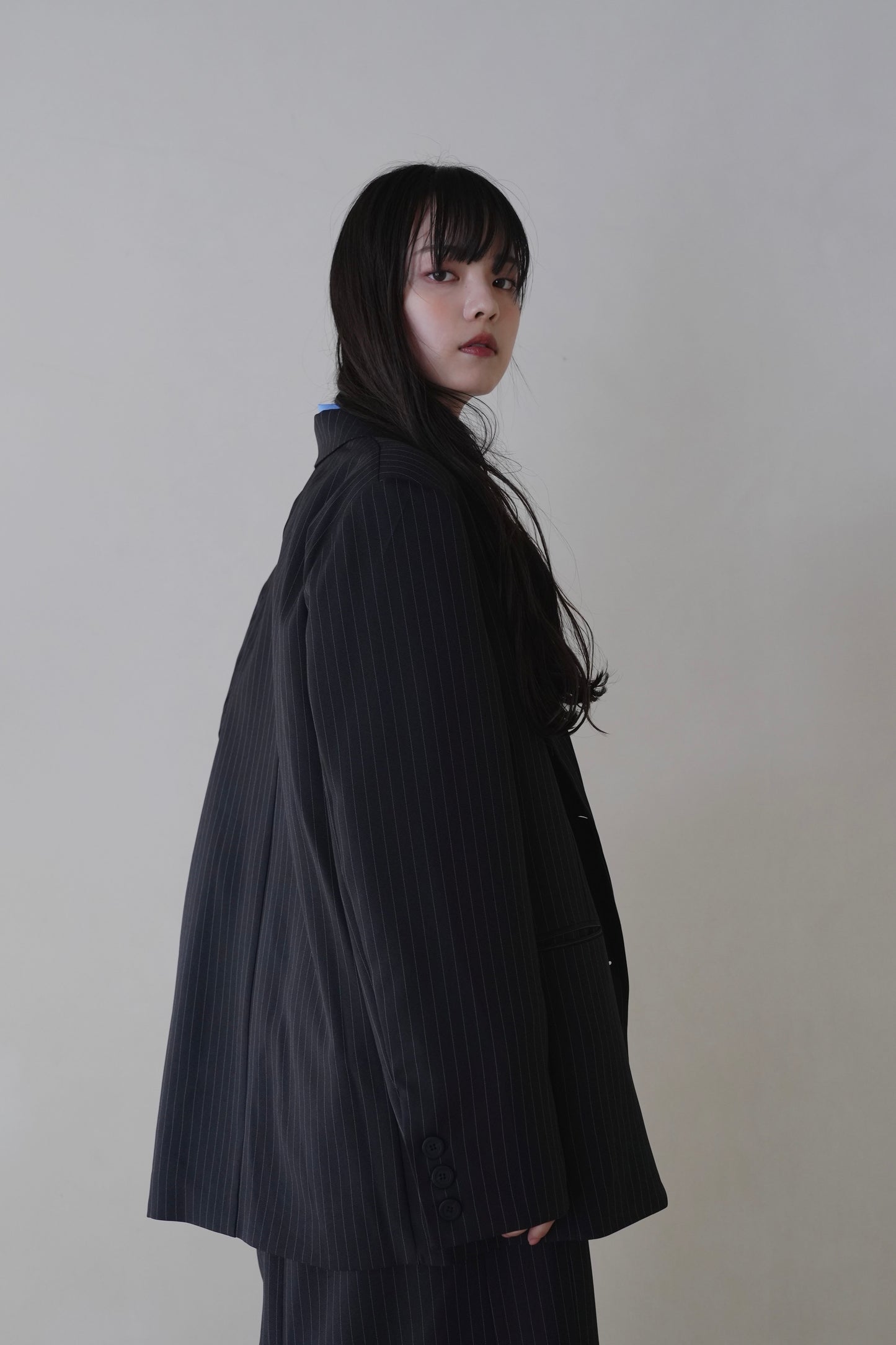 over size stripe jacket