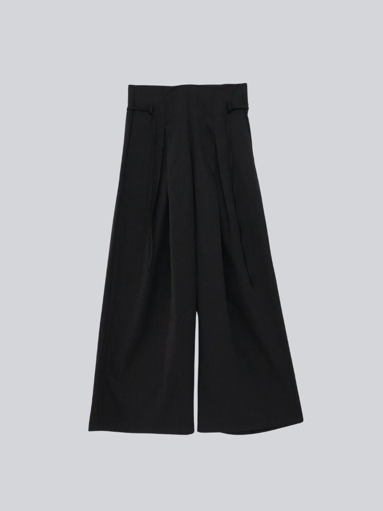 linen like tuck slacks